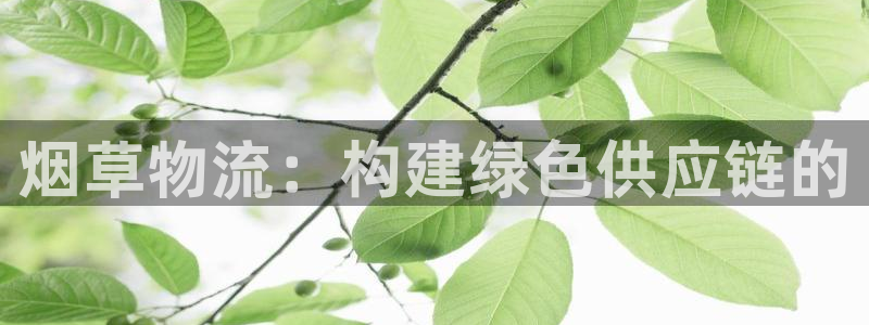 ,优游国际不给提现：烟草物流：构建绿色供应链的